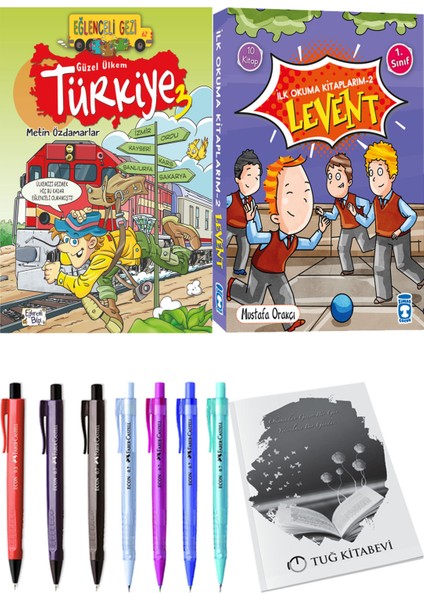 İlk Okuma Kitaplarım 2 Levent 10 Kitap ve Güzel Ülkem Türkiye 3 2li Set