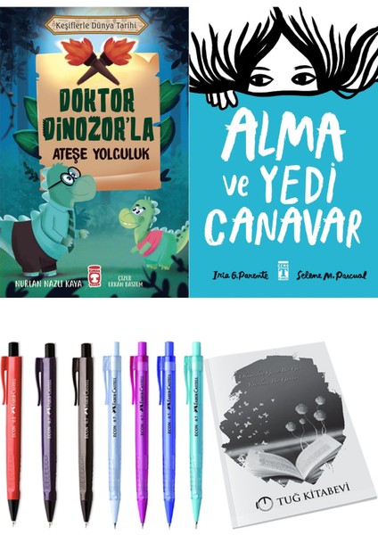 Alma ve Yedi Canavar ve Doktor Dinozor'la Ateşe Yolculuk 2li Set