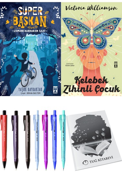 Kelebek Zihinli Çocuk ve Süper Başkan Zamanı Durduran Saat 2li Set