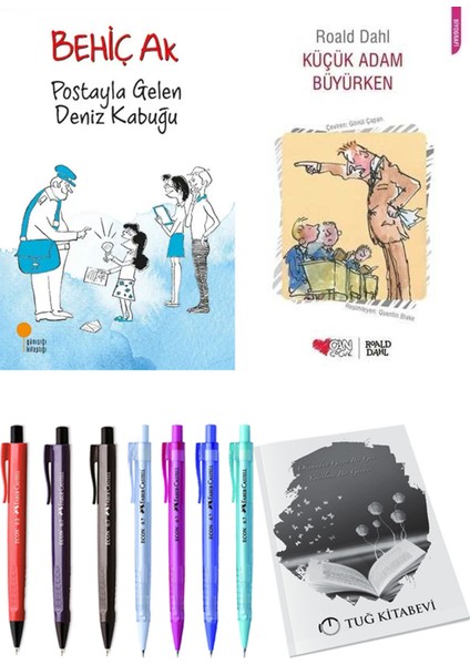 Küçük Adam Büyürken ve Postayla Gelen Deniz Kabuğu 2li Set