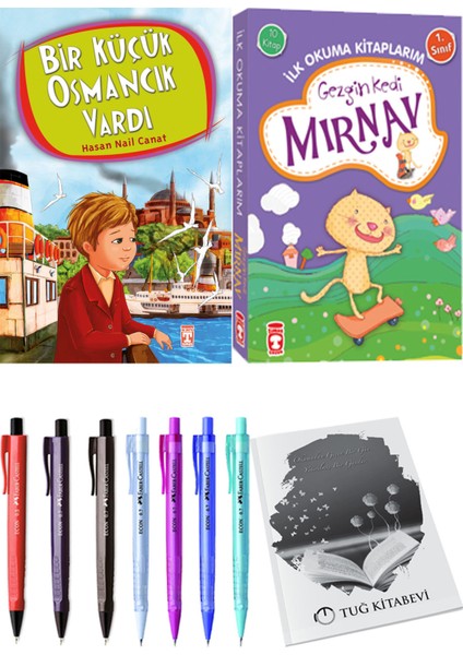 İlk Okuma Kitaplarım Gezgin Kedi Mırnav 10 Kitap ve Bir Küçük Osmancık Vardı 2li Set