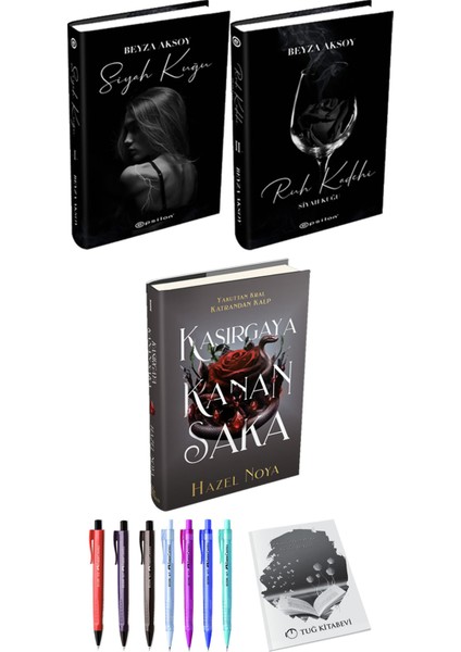 Kasırgaya Kanan Saka Ciltli ve Siyah Kuğu Ruh Kadehi Ciltli Beyza Aksoy
