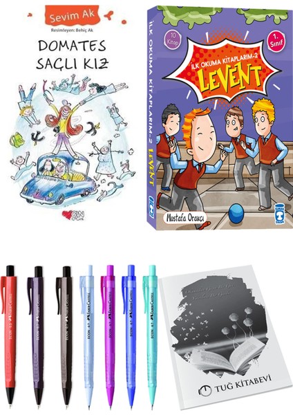 İlk Okuma Kitaplarım 2 Levent 10 Kitap ve Domates Saçlı Kız 2li Set
