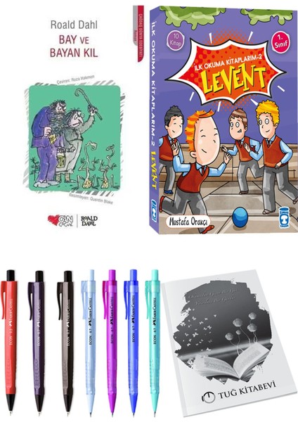 İlk Okuma Kitaplarım 2 Levent 10 Kitap ve Bay ve Bayan Kıl 2li Set