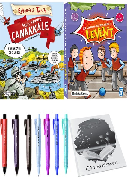 İlk Okuma Kitaplarım 2 Levent 10 Kitap ve Geçit Vermez Çanakkale 2li Set