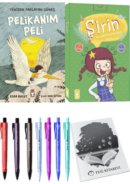 Şirin İlk Okuma Kitaplarım 10 Kitap ve Yeniden Parlayan Güneş Pelikanım Peli 2li Set