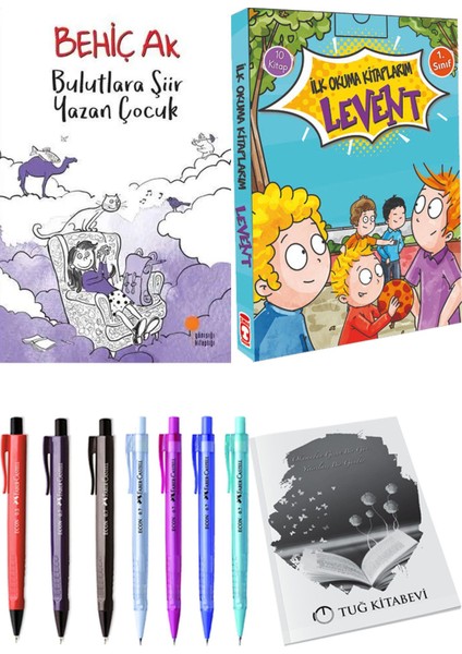İlk Okuma Kitaplarım Levent 1 10 Kitap ve Bulutlara Şiir Yazan Çocuk 2li Set