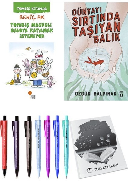 Dünyayı Sırtında Taşıyan Balık ve Tombiş Maskeli Baloya Katılmak Istemiyor 2li Set