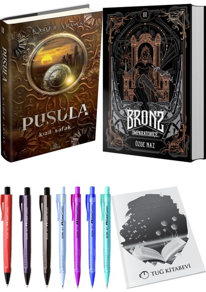 Bronz 3 Imparatoriçe Ciltli ve Pusula 2 Kızıl Şafak Ciltli Kader Arvas 2li Set