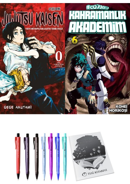 Jujutsu Kaisen 0 ve Kahramanlık Akademim 6 2li Set