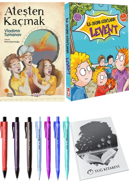 İlk Okuma Kitaplarım Levent 1 10 Kitap ve Ateşten Kaçmak 2li Set