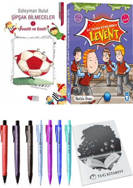 İlk Okuma Kitaplarım 2 Levent 10 Kitap ve Şipşak Bilmeceler 3 2li Set