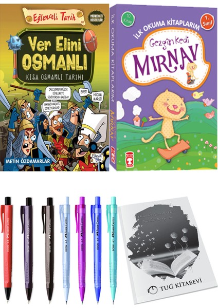 İlk Okuma Kitaplarım Gezgin Kedi Mırnav 10 Kitap ve Ver Elini Osmanlı 2li Set