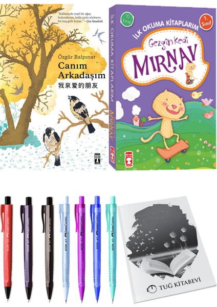 İlk Okuma Kitaplarım Gezgin Kedi Mırnav 10 Kitap ve Canım Arkadaşım 2li Set