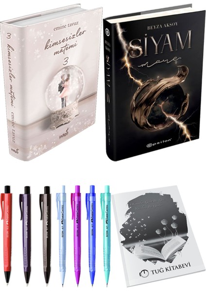 Siyam 4 Mare Ciltli ve Kimsesizler Matemi 3 Ciltli Emine Tavuz 2li Set