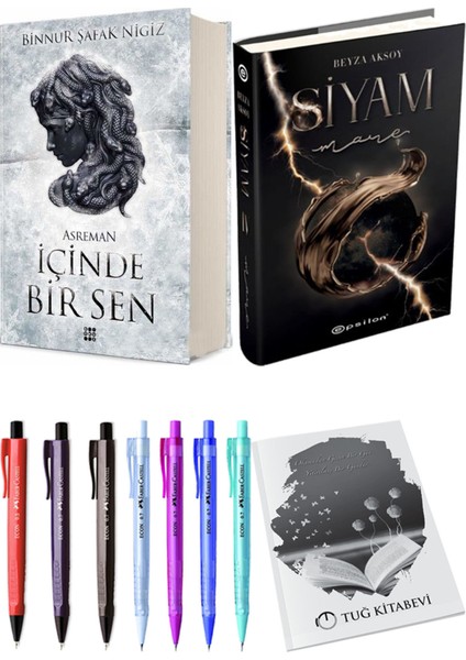 Siyam 4 Mare Ciltli ve Içinde Bir Sen 2 Asreman Ciltli Binnur Şafak Nigiz 2li Set