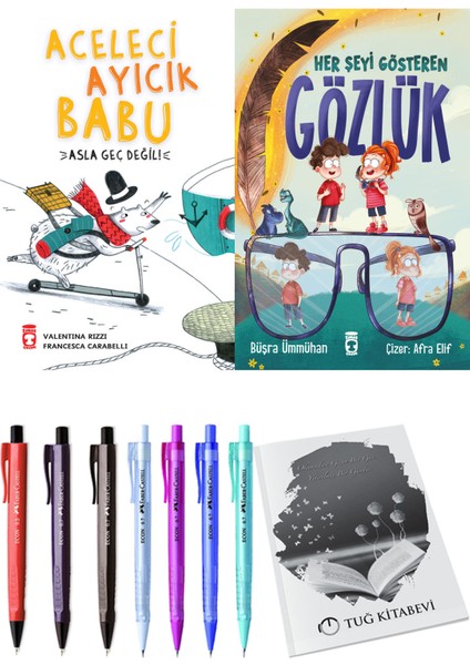 Her Şeyi Gösteren Gözlük ve Aceleci Ayıcık Babu Asla Geç Değil 2li Set