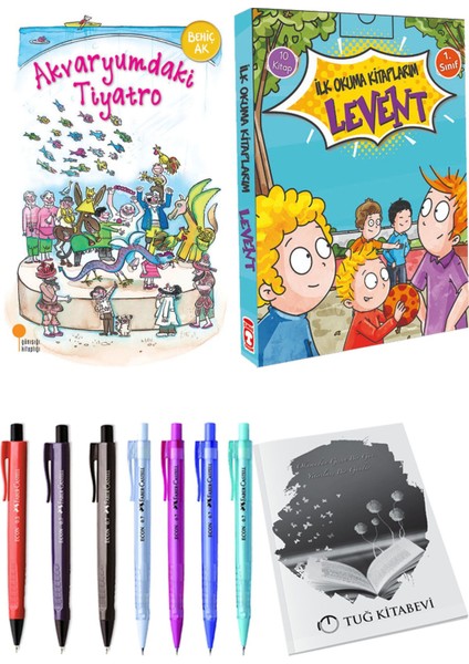İlk Okuma Kitaplarım Levent 1 10 Kitap ve Akvaryumdaki Tiyatro 2li Set