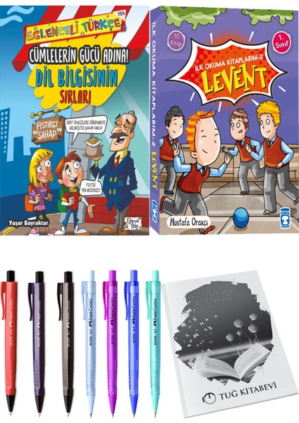 İlk Okuma Kitaplarım 2 Levent 10 Kitap ve Cümlelerin Gücü Adına! Dil Bilgisinin Sırları 2li Set