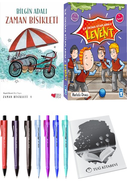 İlk Okuma Kitaplarım 2 Levent 10 Kitap ve Zaman Bisikleti 1 2li Set