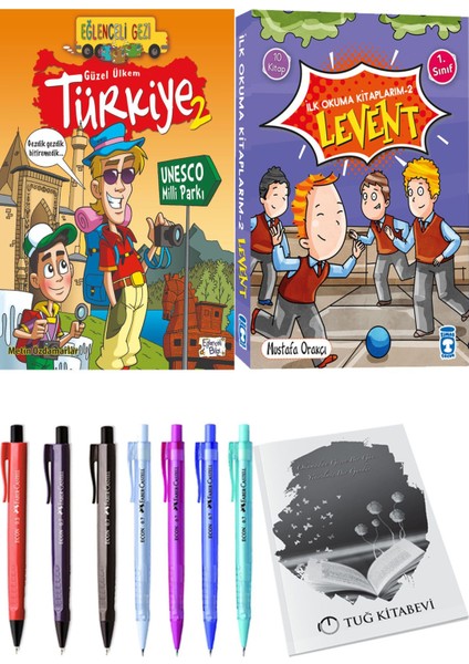 İlk Okuma Kitaplarım 2 Levent 10 Kitap ve Güzel Ülkem Türkiye 2 2li Set