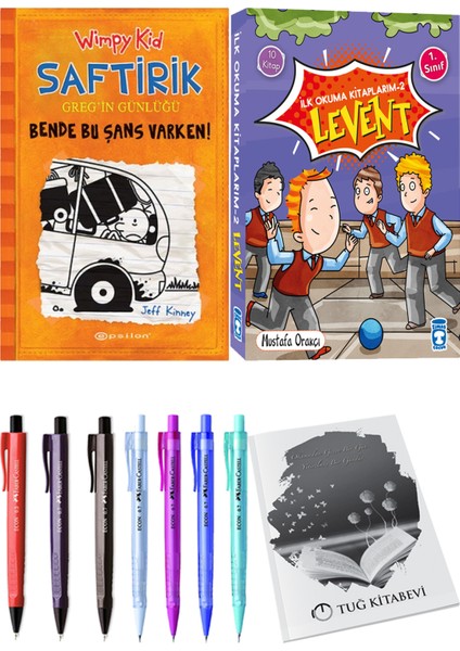 İlk Okuma Kitaplarım 2 Levent 10 Kitap ve Saftirik 9 Bende Bu Şans Varken! 2li Set