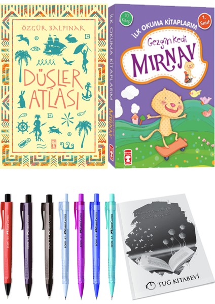 İlk Okuma Kitaplarım Gezgin Kedi Mırnav 10 Kitap ve Düşler Atlası 2li Set