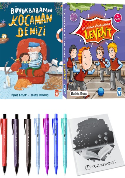 İlk Okuma Kitaplarım 2 Levent 10 Kitap ve Büyükbabamın Kocaman Denizi 2li Set