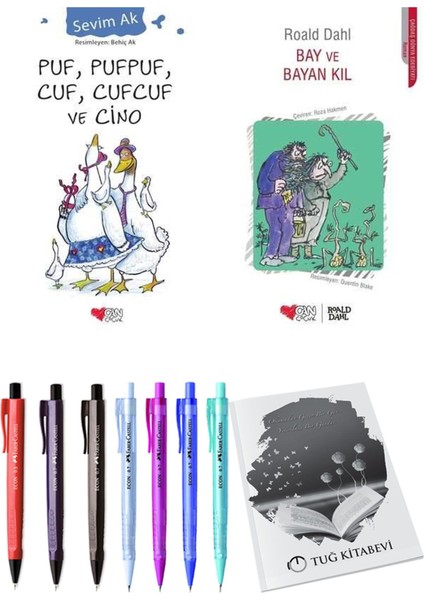 Bay ve Bayan Kıl ve Puf, Pufpuf, Cuf, Cufcuf ve Cino 2li Set