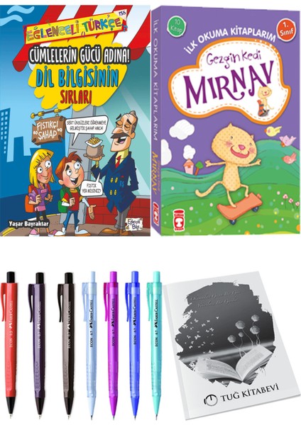 İlk Okuma Kitaplarım Gezgin Kedi Mırnav 10 Kitap ve Cümlelerin Gücü Adına! Dil Bilgisinin Sırları 2li Set