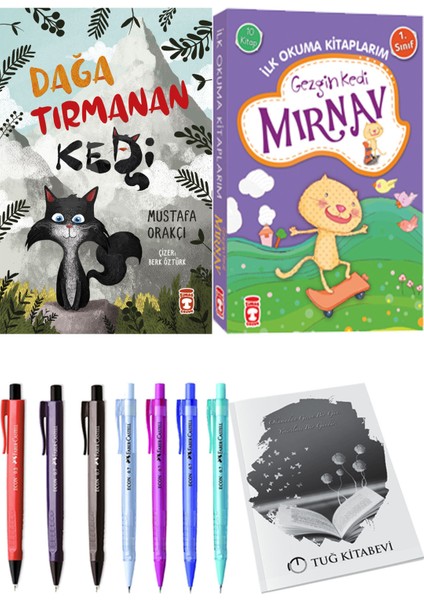 İlk Okuma Kitaplarım Gezgin Kedi Mırnav 10 Kitap ve Dağa Tırmanan Kedi 2li Set