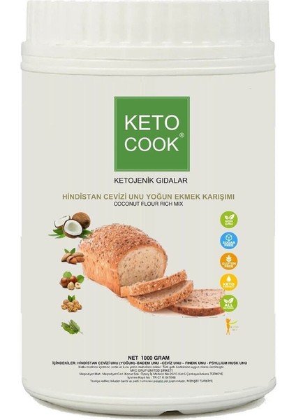 Ketojenik Hindistan Cevizi Unu Yoğun Ekmek Karışımı (coconut Based Ketogenic Bread Flour) 1.000 Gram