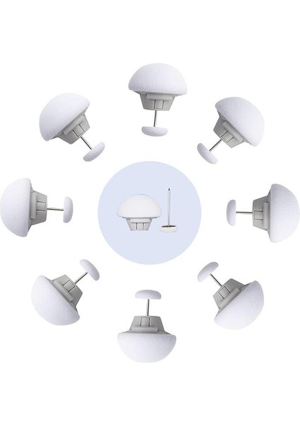 Kaymaz Güvenlik Klipsleri Çarşaflar Için - Nevresim Tutucular 8 Adet Beyaz