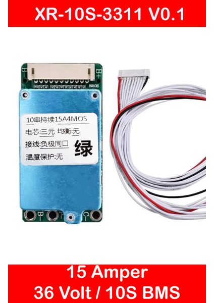 Bms Li-Ion 10S 36V 15A Balanslı Batarya Korumalı Şarj Modülü fiyatları