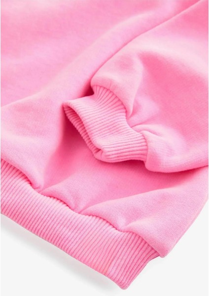 Yeni Sezon 3 Iplik Içi Şardonlu Oversize Pudra Çocuk ve Kadın Sweatshirt Anne-Çocuk Kolesiyonu fırsatları