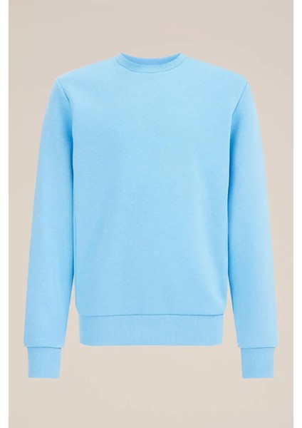 Yeni Sezon 3 Iplik Içi Şardonlu Oversize Bebe Mavisi Çocuk ve Kadın Sweatshirt Anne-Çocuk Kolesiyonu