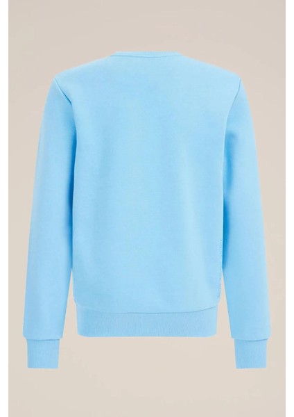 Yeni Sezon 3 Iplik Içi Şardonlu Oversize Bebe Mavisi Çocuk ve Kadın Sweatshirt Anne-Çocuk Kolesiyonu fiyatları