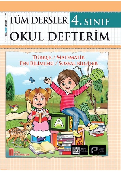 (Sınıf: 4) Tüm Dersler Okul Defterim / Ev Çalışmam