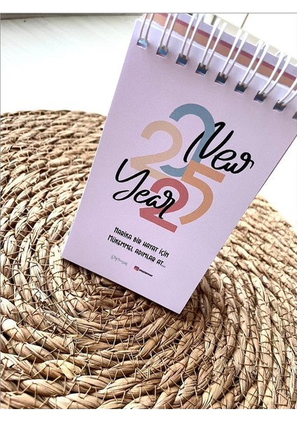 2025 Ajanda-2025 Tarihli Hayat PLANLAYICI-2025 Masa Takvimi-2 Sayfa Sticker-Bir Adet Tükenmez Kalem modelleri