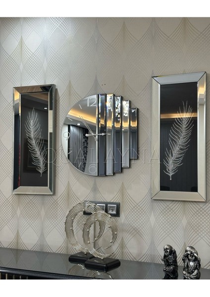 3’lü Aynalı Ritmik Saat ve Tablolar Seti fiyatları