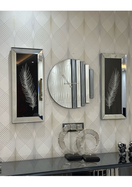 3’lü Aynalı Ritmik Saat ve Tablolar Seti fırsatları