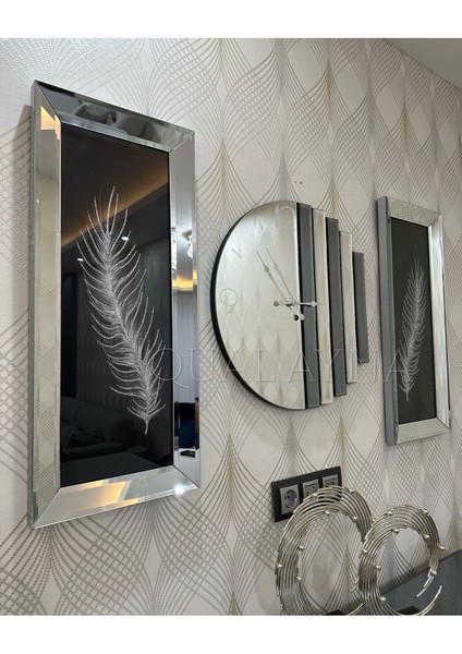 3’lü Aynalı Ritmik Saat ve Tablolar Seti indirimleri