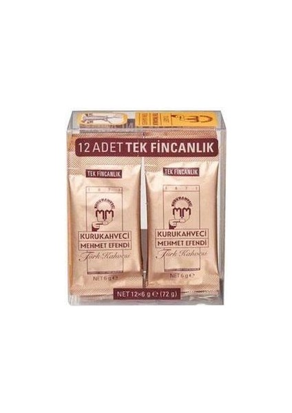 Türk Kahvesi Kurukahveci Mehmet Efendi 12X6 gr Hediyelik indirimleri