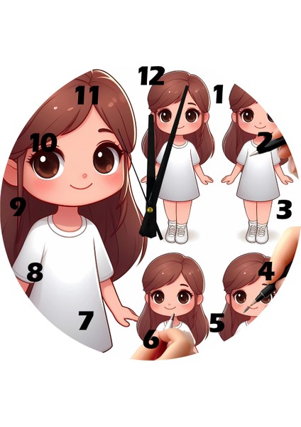 Şirin Prenses 30 x 30 cm Akrilik Dekoratif Modern Duvar Saati fiyatları