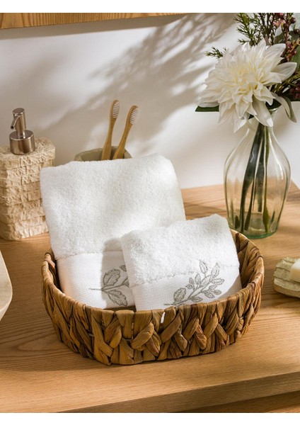 Lcw Home Pamuklu Nakışlı Havlu Seti 2'li