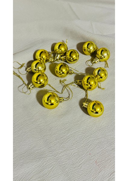 Yılbaşı Süsü 12 Adet Gold Top