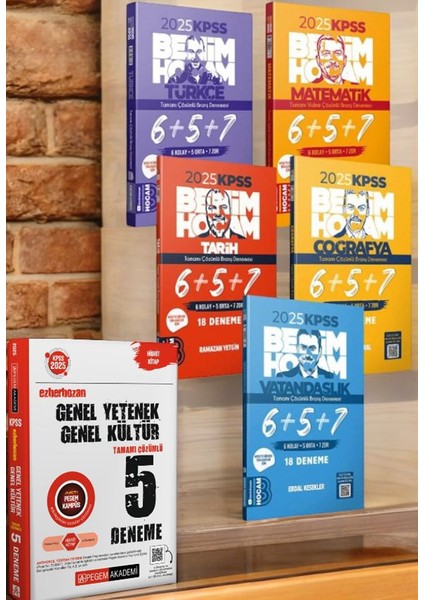 2025 KPSS Genel Yetenek Genel Kültür Çözümlü 6+5+7 Deneme – Pegem KPSS Ezberbozan Çözümlü 5 Deneme