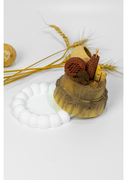 Choco Dekoratif Mum, Çikolata ve Vanilya Kokulu Mum pasta