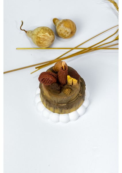 Choco Dekoratif Mum, Çikolata ve Vanilya Kokulu Mum pasta