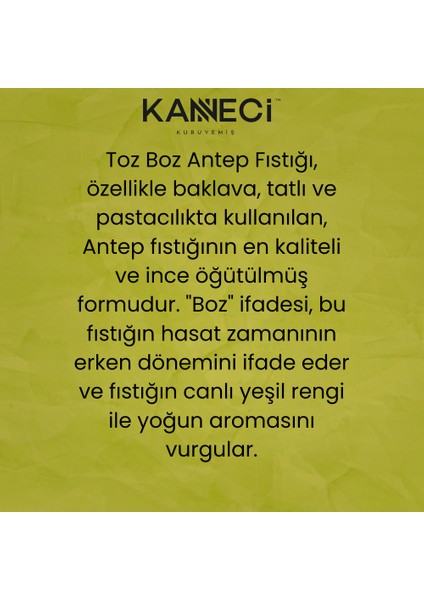 Antep Fıstığı (Toz) 100g fırsatları